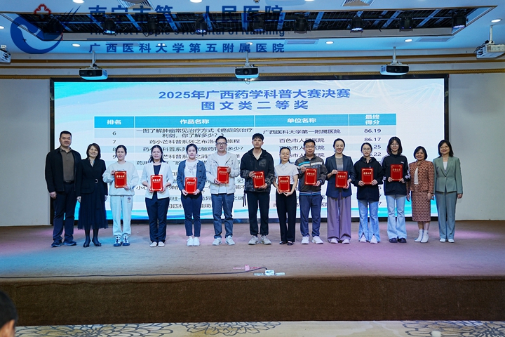 南宁市第一人民医院药学部科普作品荣获2025年广西药学科普大赛二等奖