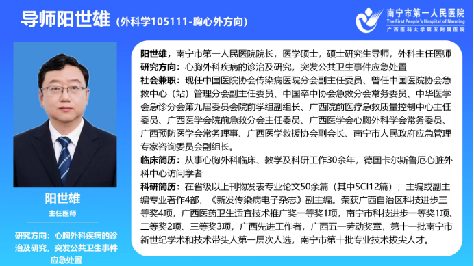 南宁市第一人民医院（广西医科大学第五临床医学院）2026年硕士招生简章