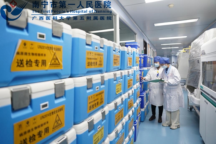 市一医院检验“加速度” 助力防城港防疫