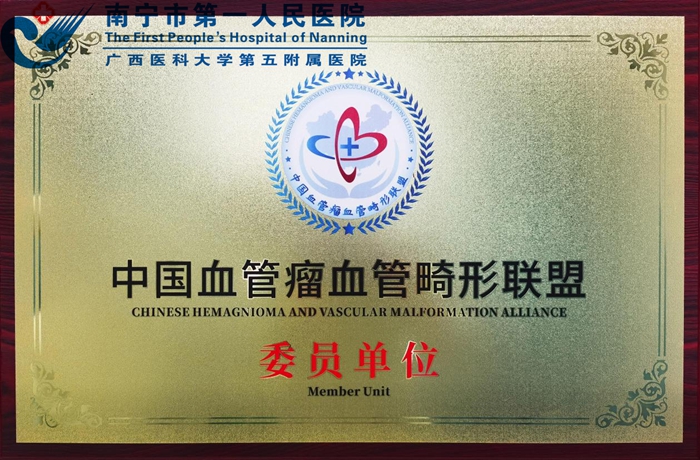 喜讯：我院成为中国血管瘤血管畸形联盟“委员单位”